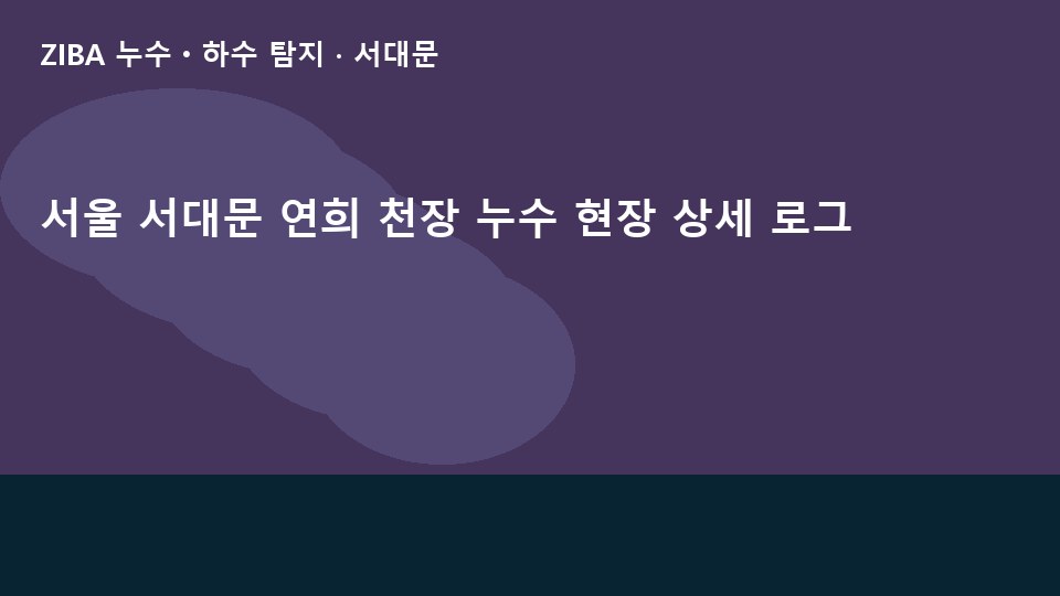 서울 서대문 연희 천장 누수 현장 상세 로그